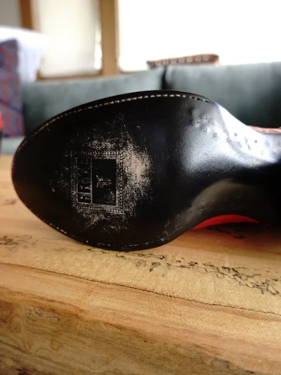 Frye Jennifer Estes Crocodile Western Boots Women 8B Red Exotic Cowboy Boot - Picture 14 of 14